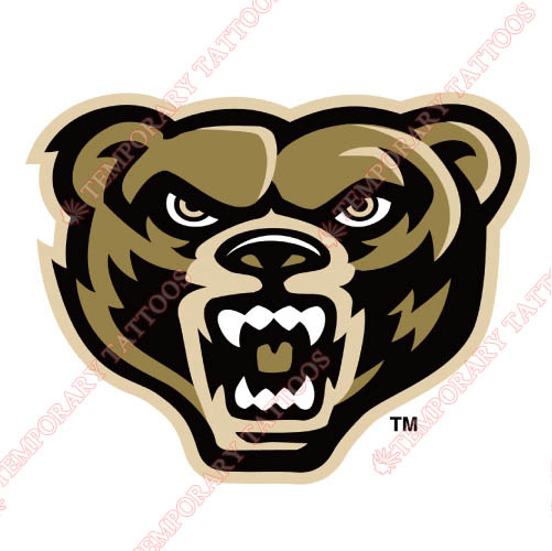 Oakland Golden Grizzlies Customize Temporary Tattoos Stickers NO.5736